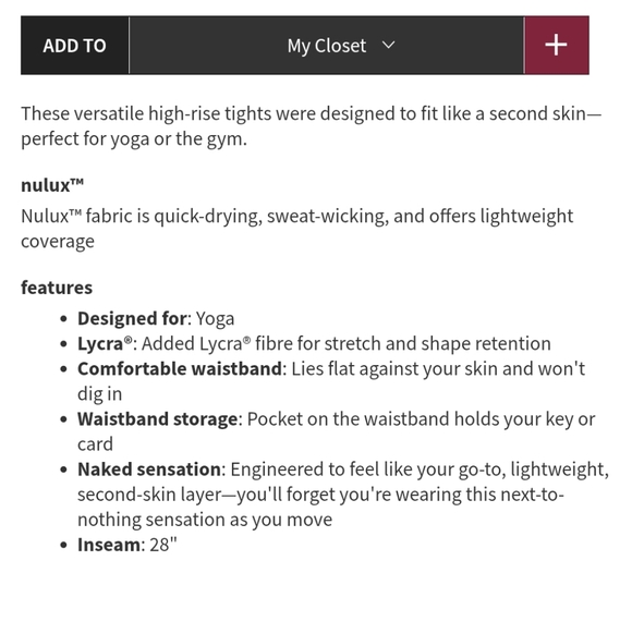 Lululemon Wunder Under High Rise Tight *Nulux - Picture 5 of 8